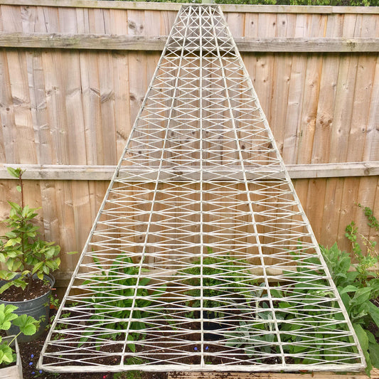 Vintage Large Fibreglass Strand Trellis Panels - Russell Woodard - Grey