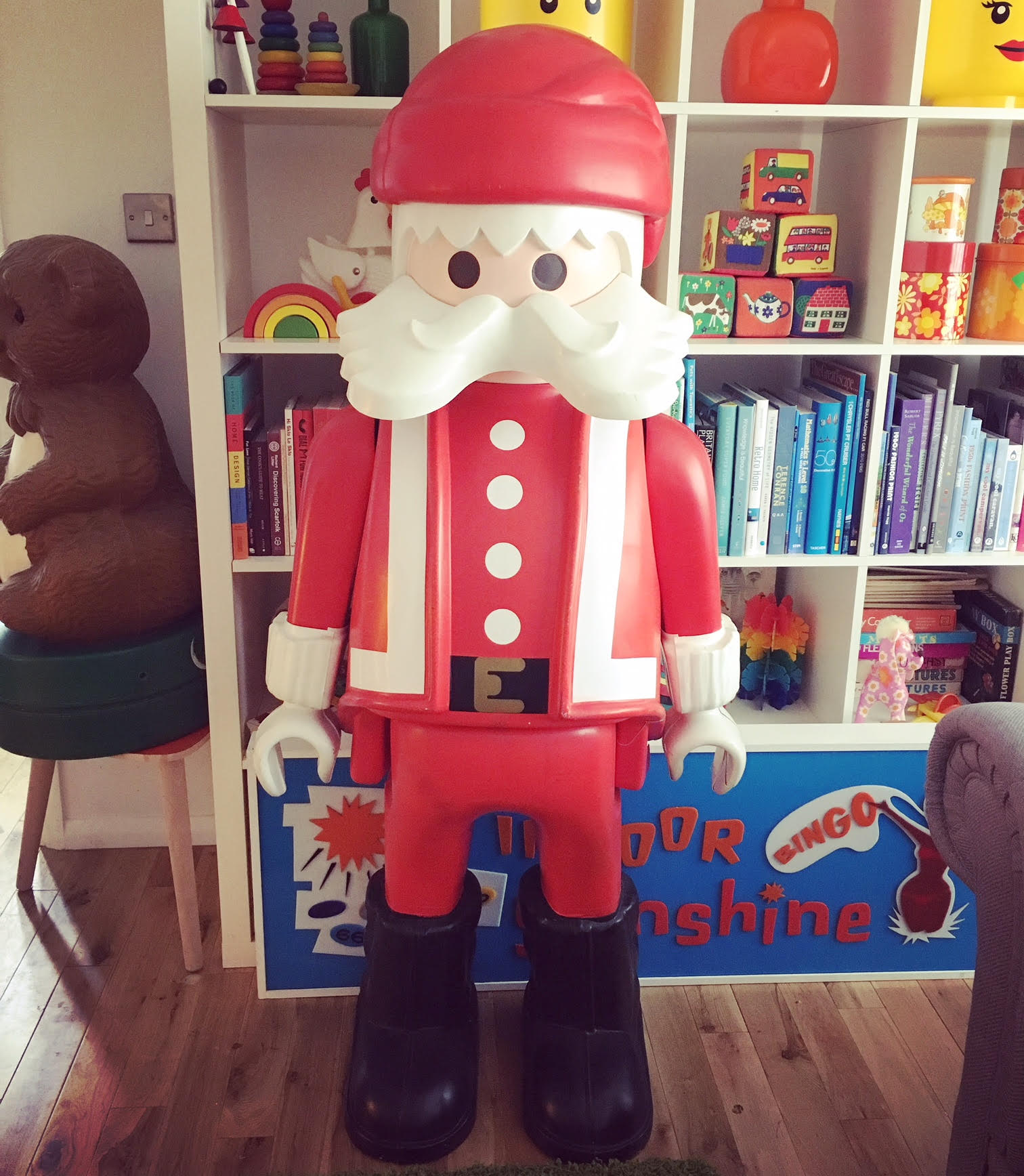 Retro, Kitsch Giant Playmobil Santa / Father Christmas Shop Retail Figure - 5ft Hight