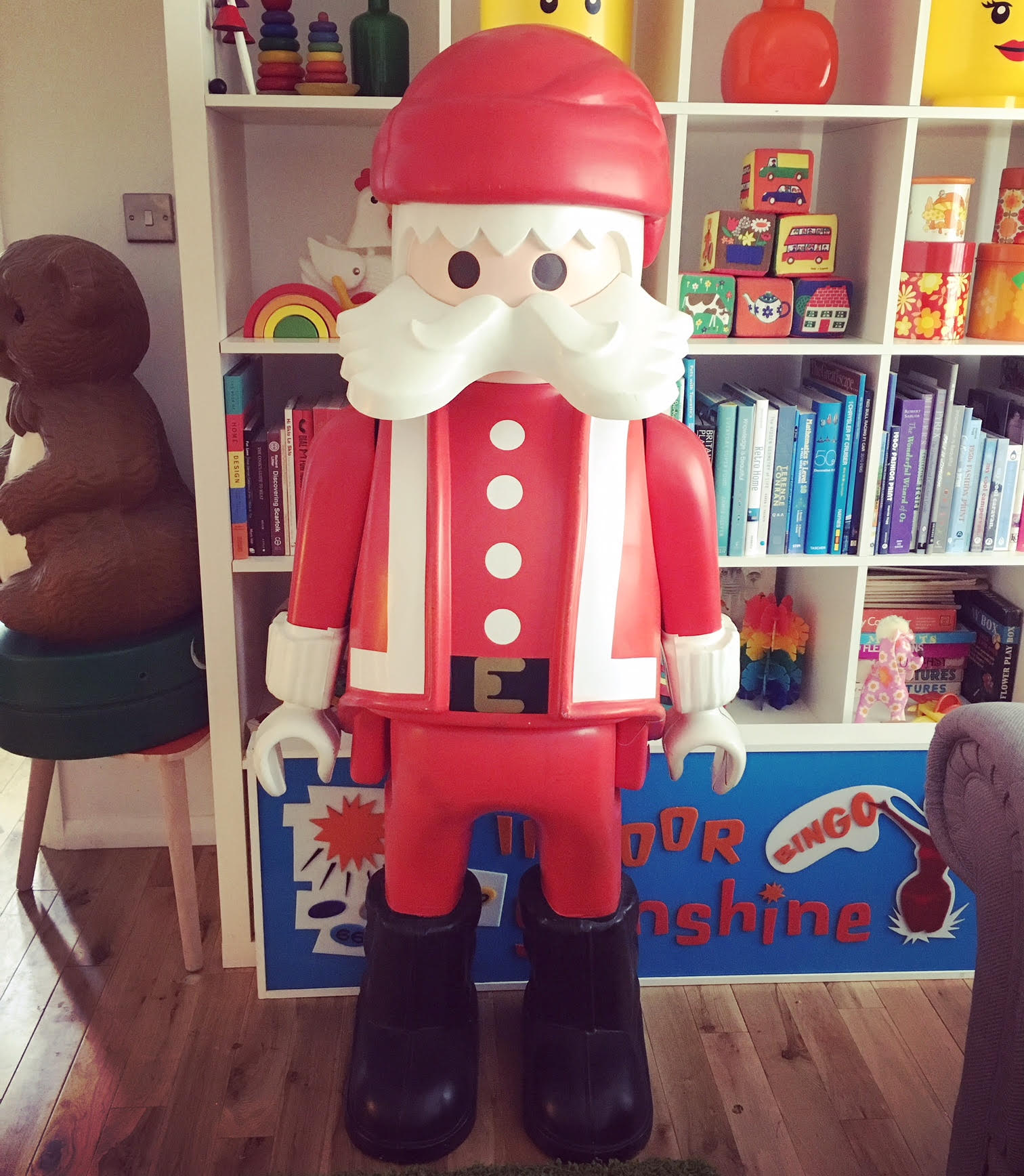 Retro, Kitsch Giant Playmobil Santa Father Christmas Shop Retail